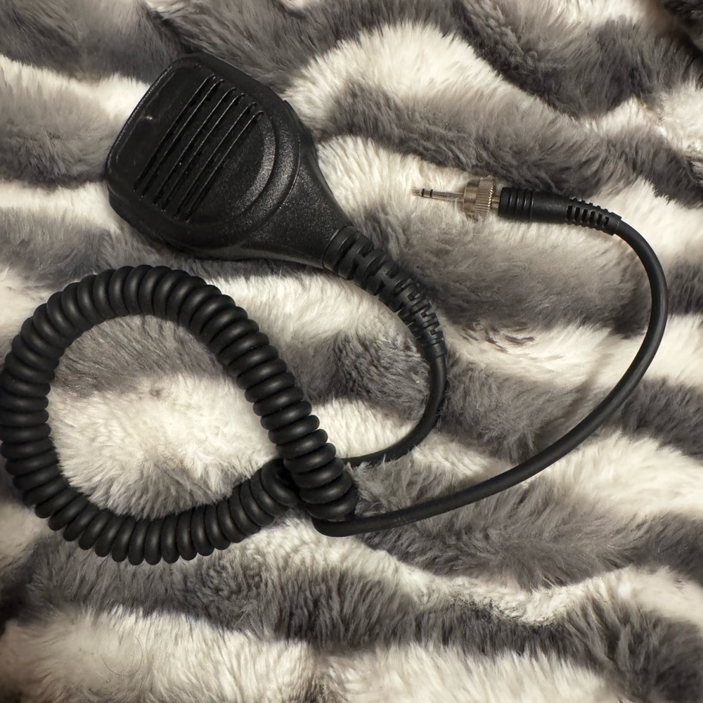 Black Two-Way Radio Microphone